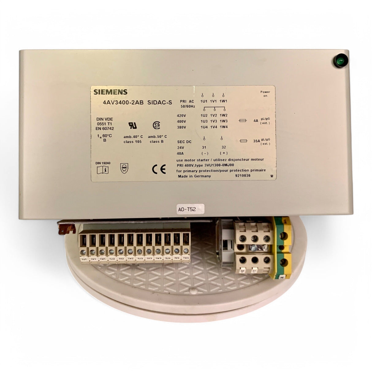 SIEMENS 4AV3400-2AB SIDAC TRANSFORMATOR 9210036 – Ansicht 7