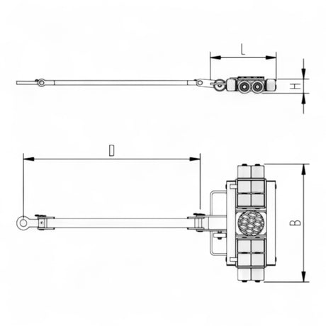 Transportfahrwerk Panzerrollen HTS ECO-Skate I90L+S / 18t Traglast – Ansicht 4