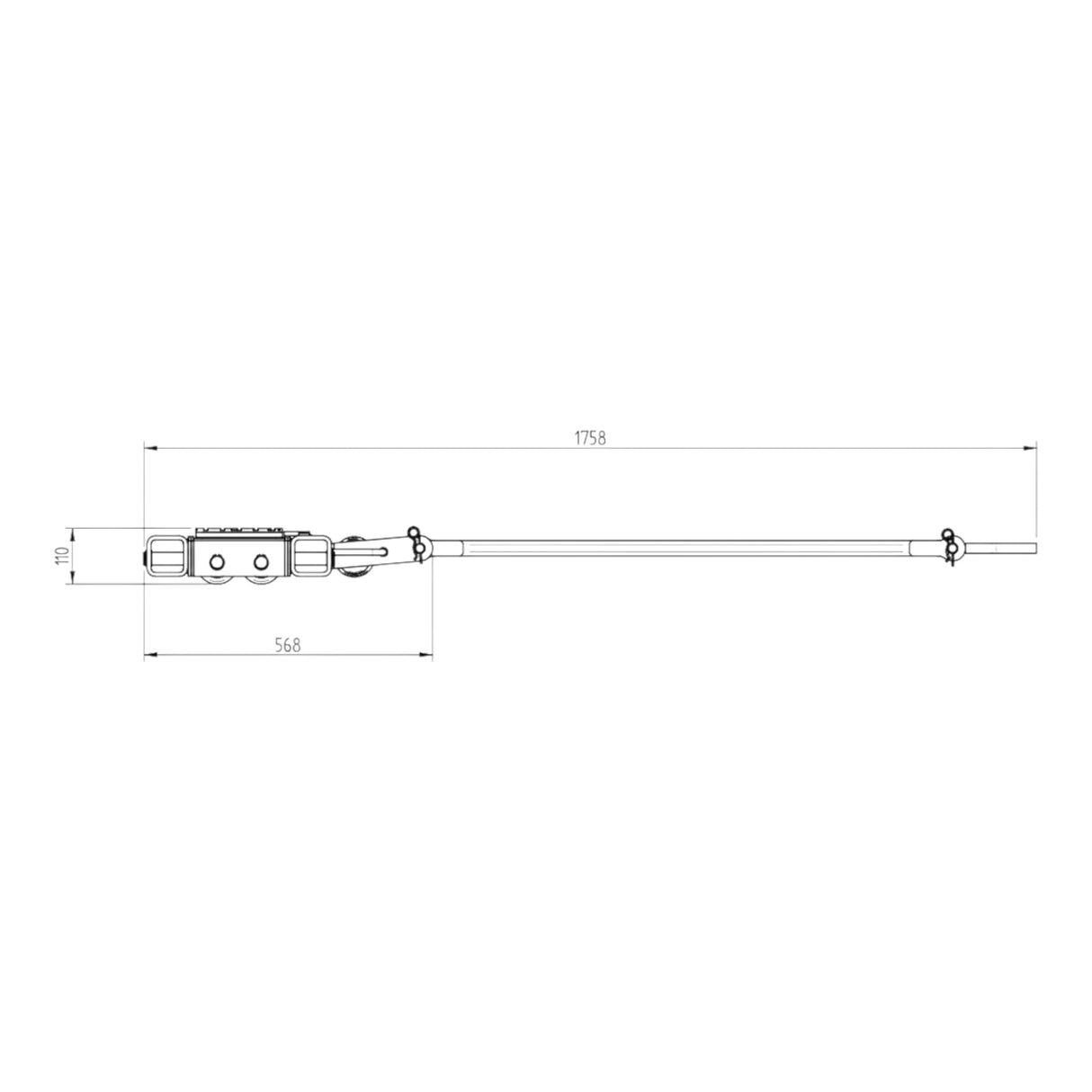 Transportfahrwerk Panzerrollen Set HTS ECO-Skate I 150L+S / 30t Traglast – Ansicht 5