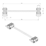 Transportfahrwerk Panzerrollen Set HTS ECO-Skate I30L+S / 6t Traglast – Ansicht 7