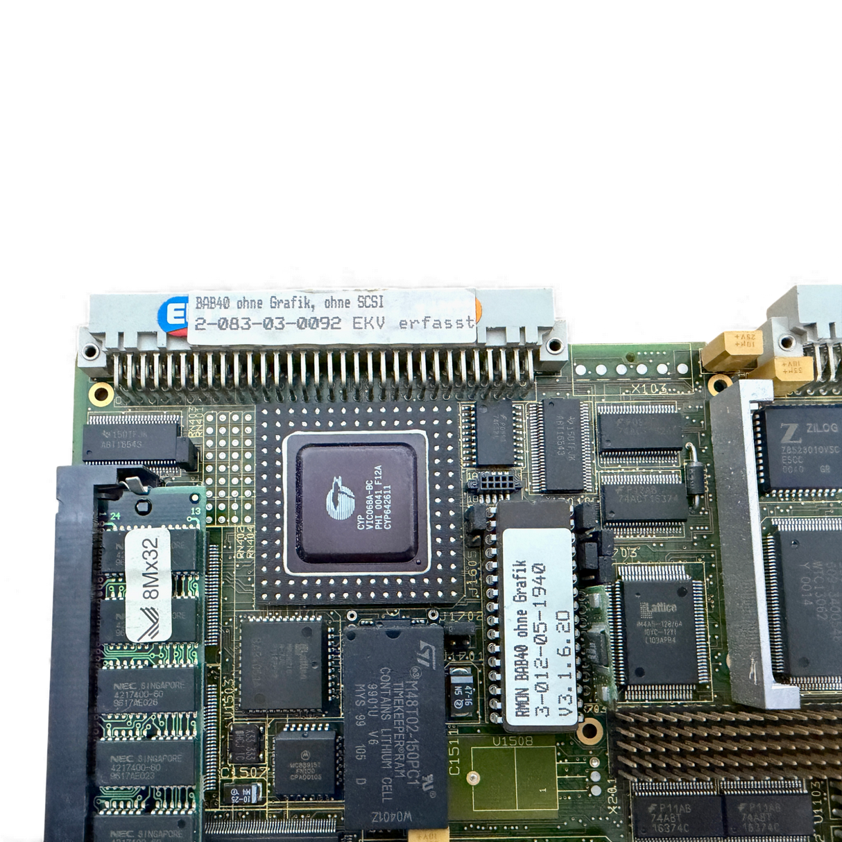 HOMAG ELTEC CPU Karte BAB40 ohne Grafik ohne SCSI Art Nr 2-083-03-0092 2083030092 BAB 400 4 Software PMON 3 012 05 1940