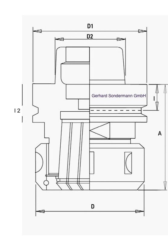 HSK 63 38 B Spannzangenfutter mit Spannzange 13,8 mm – Ansicht 5
