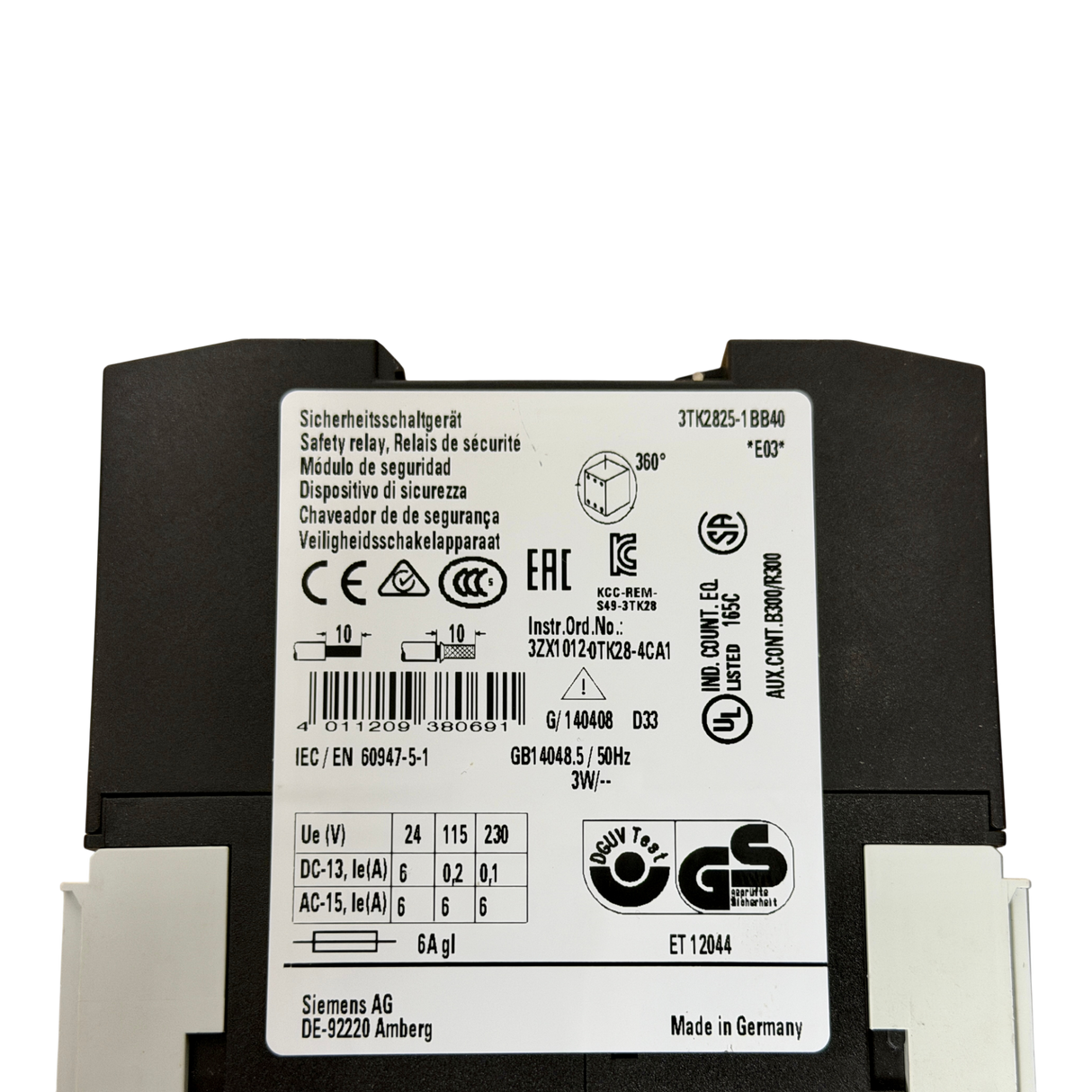 Siemens Siguard Sicherheitsrelais Art Nr 3TK2828 1BB41 – Ansicht 7