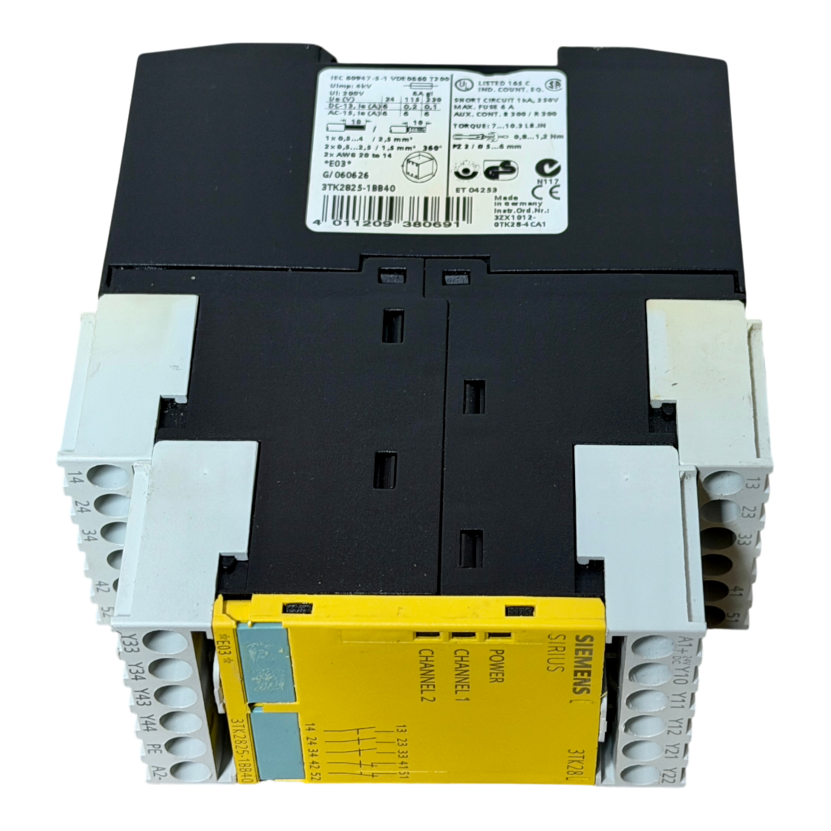 Siemens Siguard Sicherheitsrelais Art Nr 3TK2825 1BB40 – Ansicht 2