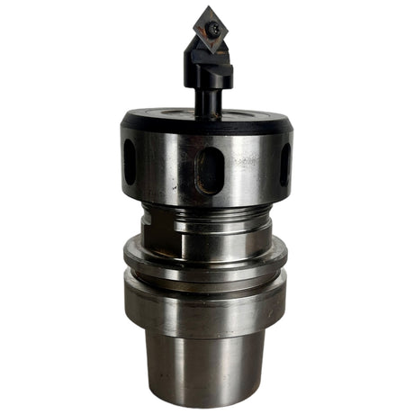 HSK 63 E ER 40 LEUCO Spannzangenfutter A=76 N=24.000 , 3-26 mm mit Wendeplattenfräser Art.-Nr.