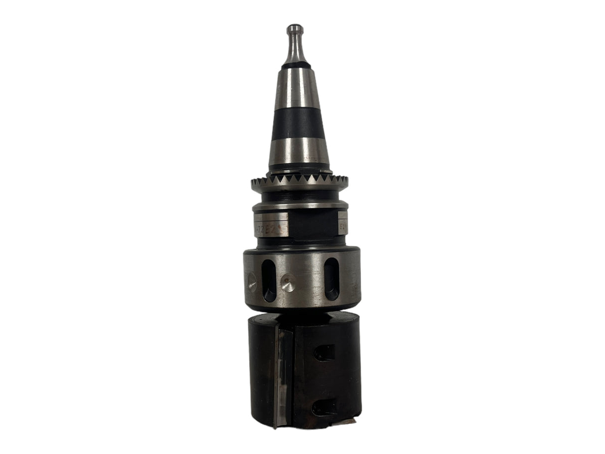 SK 30 ISO 30 Spannzangenfutter LEUCO mit Zahnkranz A=72mm mit Bohrungswerkzeug HM-WPL Füge-Falzkopf D=60 mm x B=50 mm, Z2+V