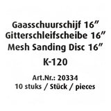 OVERMAT Gitterschleifscheibe Schleifgitter Gitterleinen , Ø 406 mm - 16", 5-er Pack Art. 12301HV 20334 – Ansicht 5