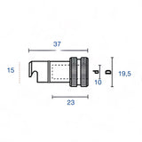 13 Schnellwechsel-Spannfutter/ Bohrer für Biesse D=20mm d M10 L37mm LH – Ansicht 6