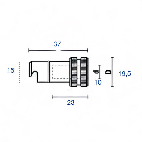 13 Schnellwechsel-Spannfutter/ Bohrer für Biesse D=20mm d M10 L37mm LH – Ansicht 6