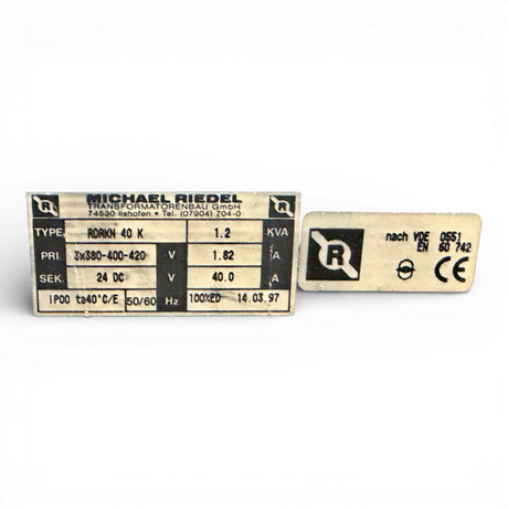 Michael Riedel Transformator Gleichrichter RDRKN 40 K | Art.-Nr. RDRKN 40 K – Ansicht 7