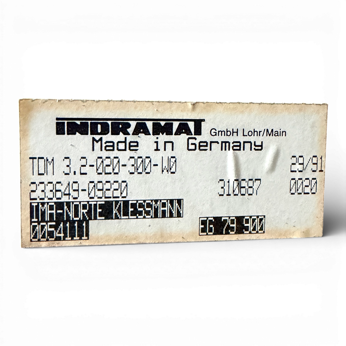 Indramat AC Servo Controller TDM 3.2 020 300 W0 Art Nr TDM 3.2 020 300 W0 (servo drive, controller) aus IMA