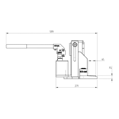 Maschinenheber EJ100-3S Traglast 10,0 to 10.000 KG Hydraulisch – Ansicht 13