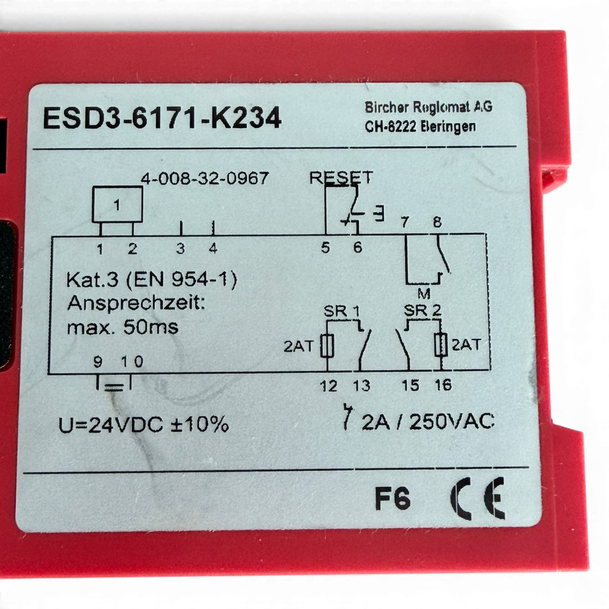 Bircher Reglomat Sicherheitsrelais ESD3-6171-K234 Art.-Nr. 6171-K234 HOMAG Nummer 4-008-32-0967 – Ansicht 6