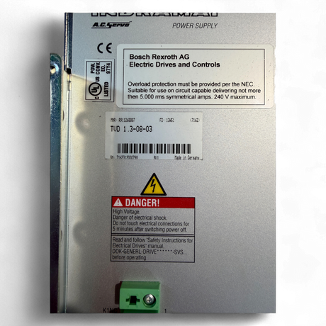 Bosch Rexroth Indramat Netzteil TVD 1.3-08-03 z.B. für HOMAG BOF BAZ 41/32 | Art.-Nr. R911268887 Power Supply Modu – Ansicht