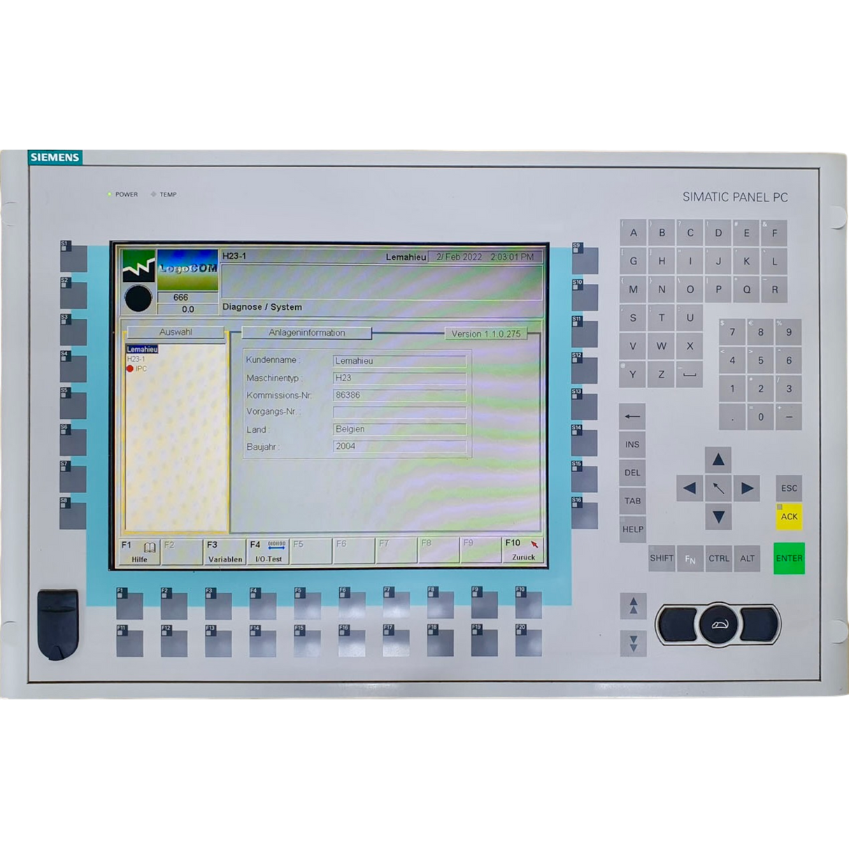 WEINIG Unimat Hydromat Unicontrol Siemens Simatic Panel PC 670 | Art.-Nr. 6AV7723-1AA40-0AC0 (panel pc)) – Ansicht 4