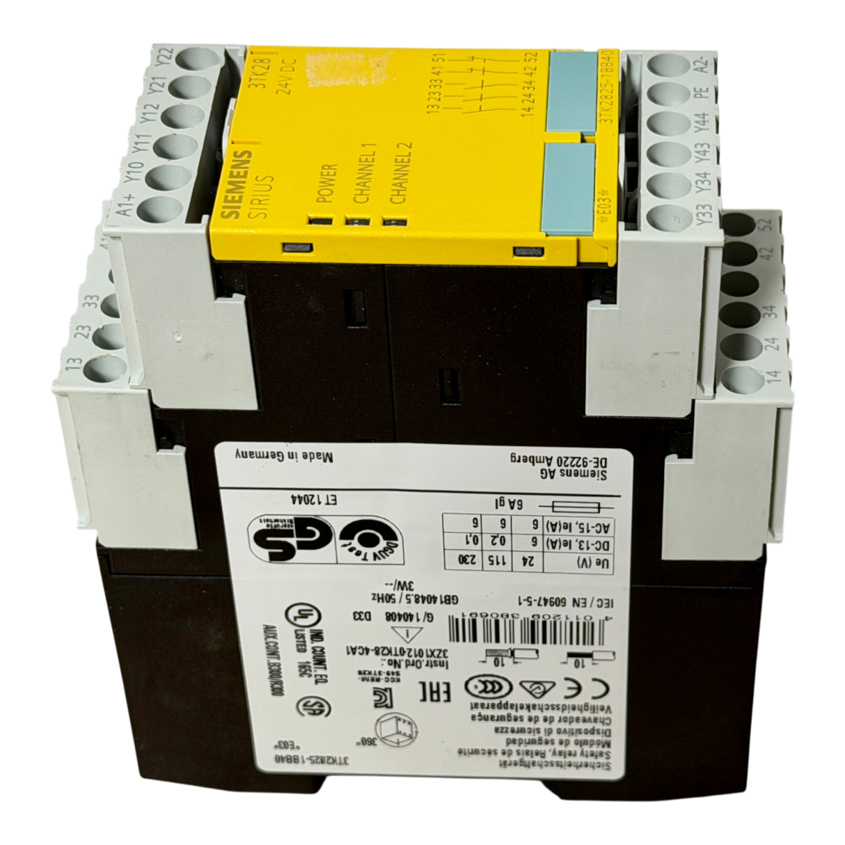 Siemens Siguard Sicherheitsrelais Art Nr 3TK2828 1BB41 – Ansicht 2