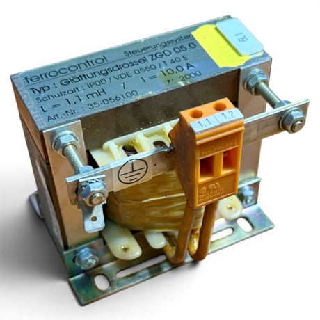 Ferrocontrol Glättungsdrossel ZGD 05.0 Art.-Nr. 35-056100 1,1 mH 10 A für Priess & Horstmann NC CNC Steuerung – Ansicht 2