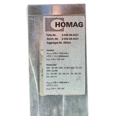 HOMAG Bohrgetriebe Motor Bohraggregat BAZ BOF BHC 211 Art.-Nr. 2-056-08-4331 überholt – Ansicht 20