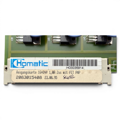 HOMAG Homatic Ausgangskarte 16x24V 1,0A 2us mit FET PNP Art.-Nr. 2083015408 – Ansicht 6