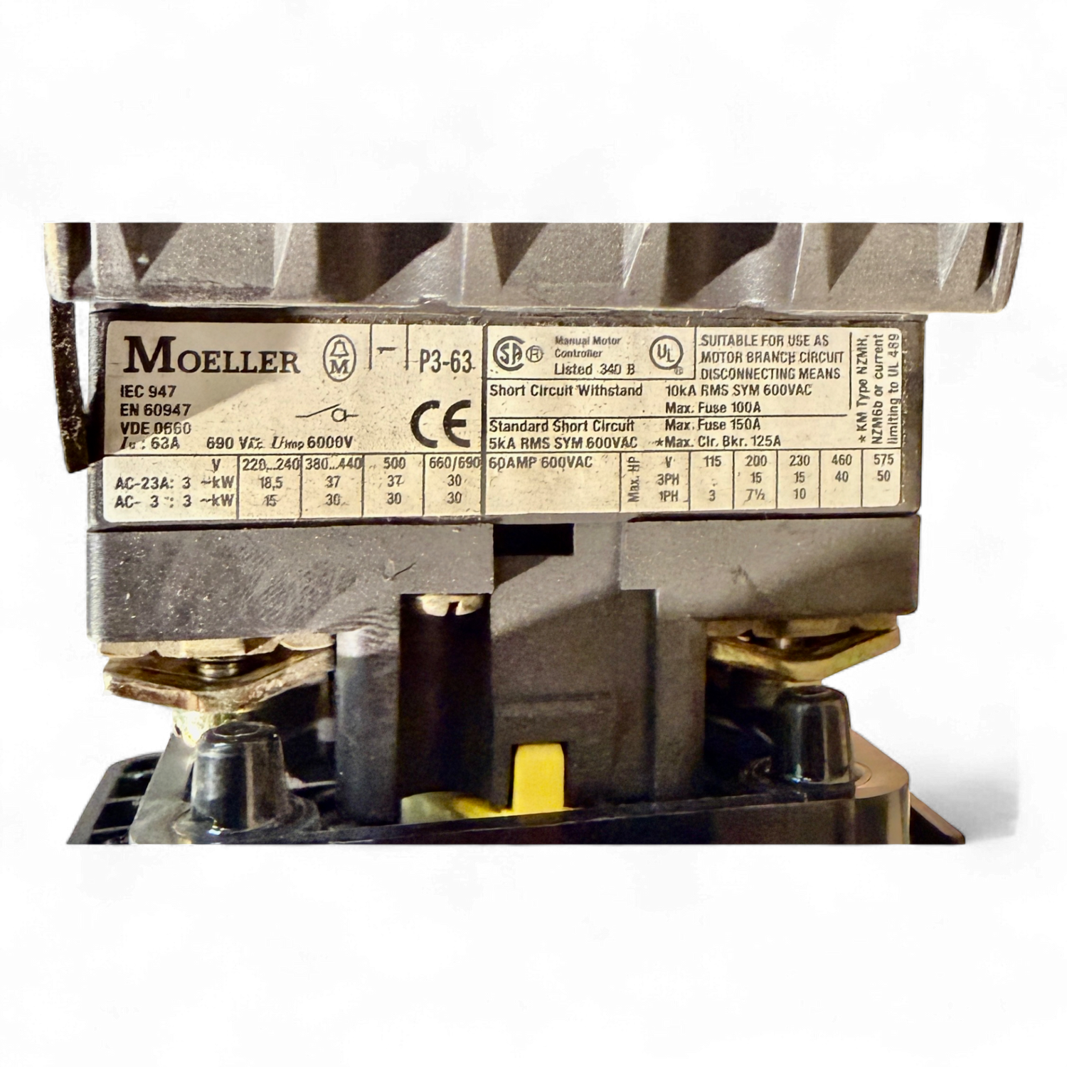 Hauptschalter – Bock für Hauptschalter – Weeke / Homag – Moeller P3-63 (Moeller Art.-Nr. P3-63) – Produkt-ID 2201702090