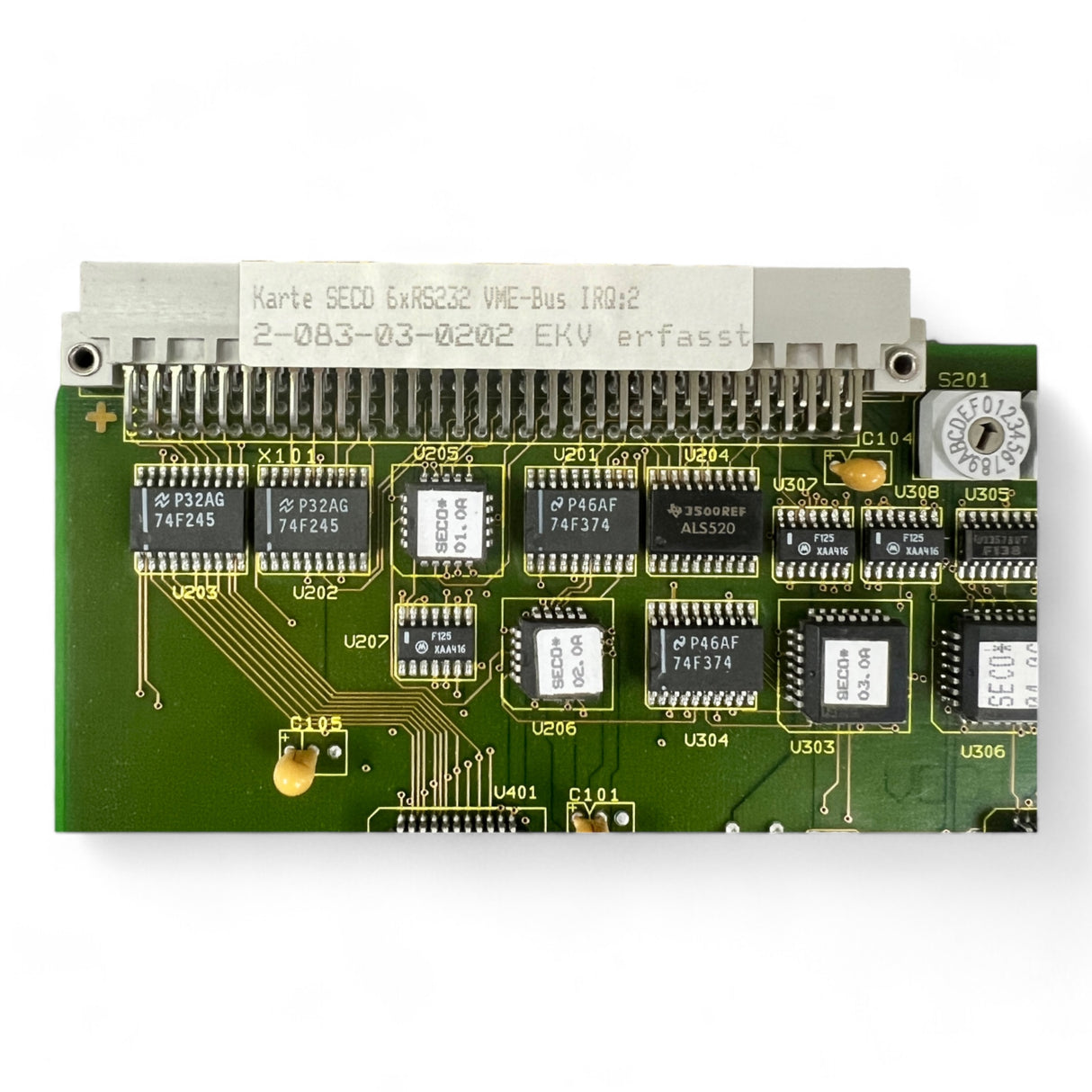 Homag Steuerkarte Artikelnummer 2-083-03-0202 Eltec Karte SECD 6xR5232 VME-Bus IRQ 2 – Ansicht 12