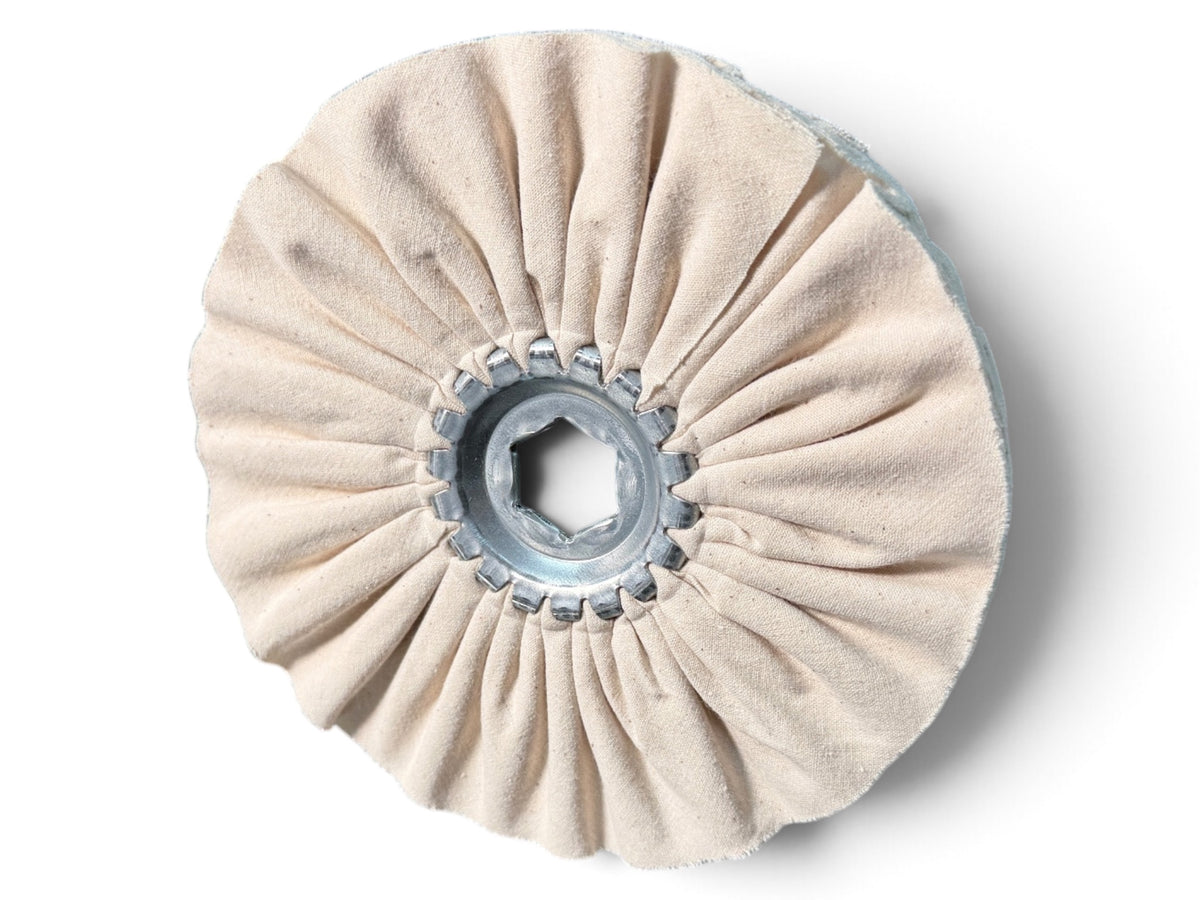 Schwabbelscheibe 120 × 19 Sechskant Baumwolle gefaltet