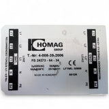 HOMAG Netzfilter 3x0…520V +N 64A 50/60Hz Typ 4-008-39-2006 – Ansicht 6