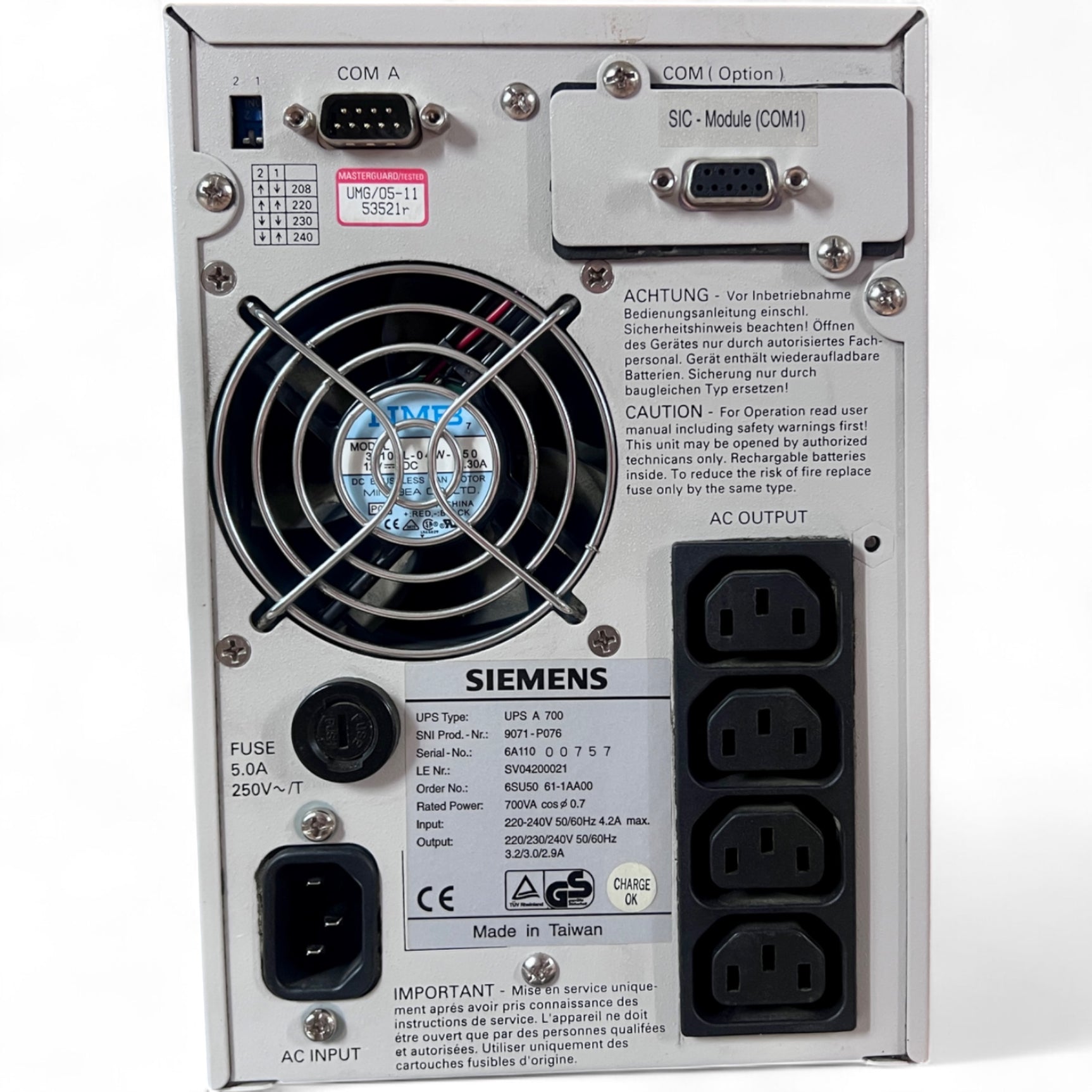 HOMAG SIEMENS MASTERGUARD USV-Modul UPS A700 6A11000757 aus BAZ/BOF – Ansicht 5
