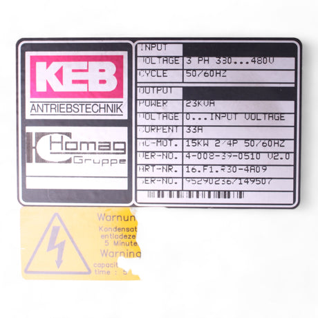 KEB HOMAG Umformer 4-008-39-0510 V2.0 16.F1.R30-4A09 – Ansicht 11