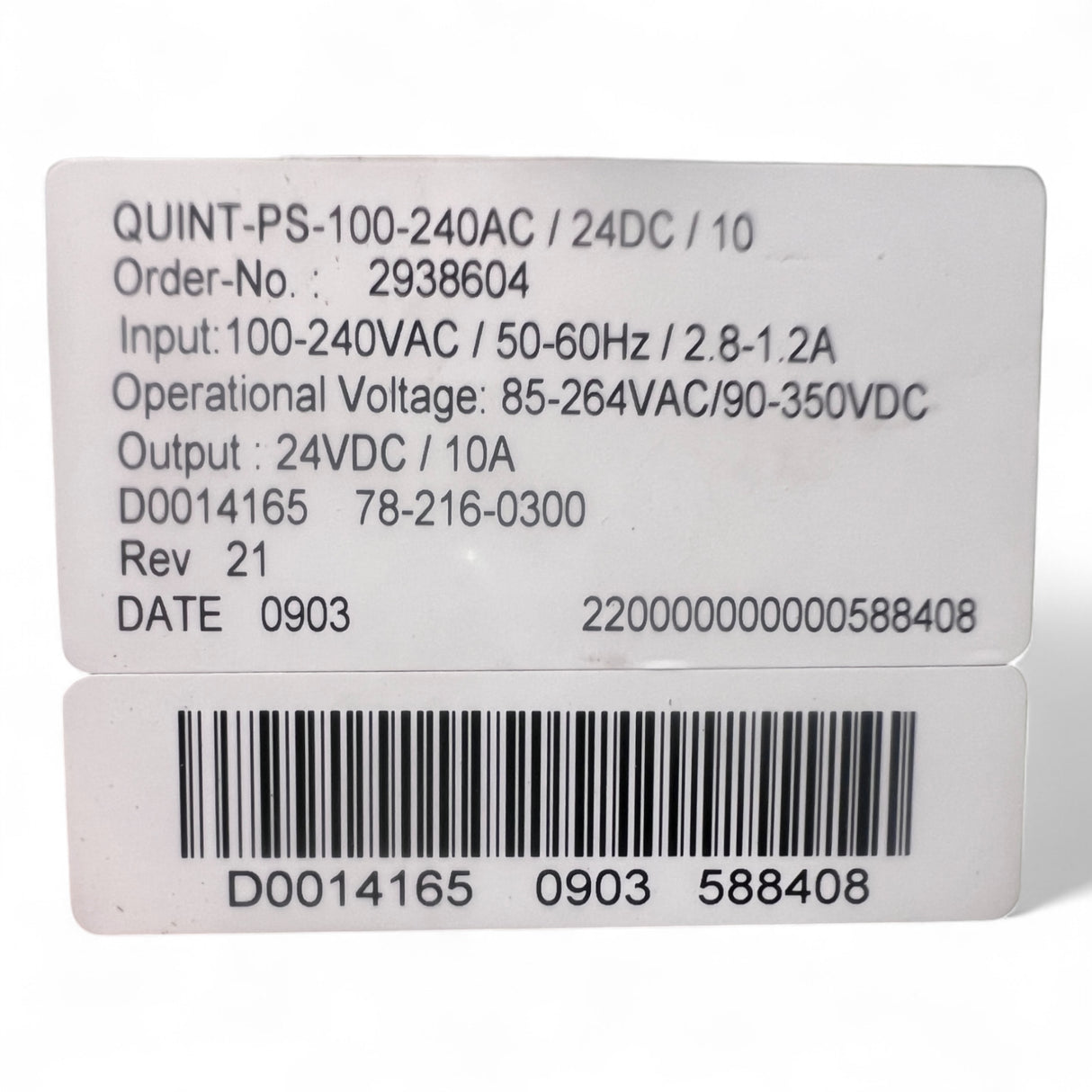 PHOENIX CONTACT QUINT-PS-100-240AC/24DC/10 Schaltnetzteil 24V 10A 240W – Art.Nr. 2938604 – Ansicht 7