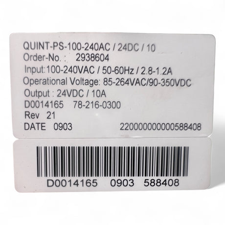 PHOENIX CONTACT QUINT-PS-100-240AC/24DC/10 Schaltnetzteil 24V 10A 240W – Art.Nr. 2938604 – Ansicht 7