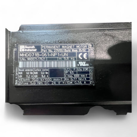 Rexroth Indramat Servomotor MHD071B-061-NP1-UN Homag Nr2-214-95-1272 Antriebsmotor Z-Achse – Permanent-Magnet-Motor