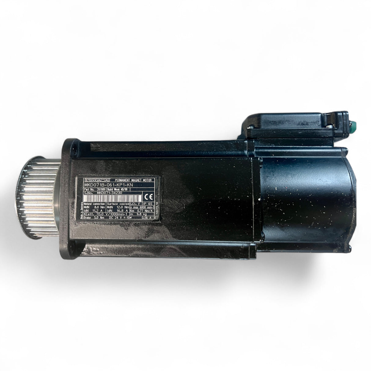 HOMAG Rexroth Indramat Servomotor MKD071B-061-KP1-KN, Homag-Nr. 4075010548 – Z-Achse (BOF 41) – mit Zahnriemenscheibe