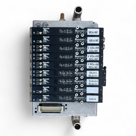 Rexroth Ventilinsel 0 820 055 101G – 9 × R 480 258 424 (IP65, 24 V DC, 10 bar) – passend u.a für HOMAG BOF / BAZ / BHC