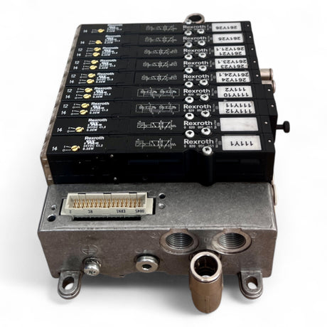Rexroth Ventilinsel 0 820 055 101G – 9 × R 480 258 424 (IP65, 24 V DC, 10 bar) – passend u.a für HOMAG BOF / BAZ / BHC