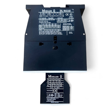 Moeller DIL MCKlöckner Moeller DIL M(C)32 Schütz + Hilfskontaktblock – 3-polig, 40 A AC-1 / 32 A AC-3 – z. B . Homag