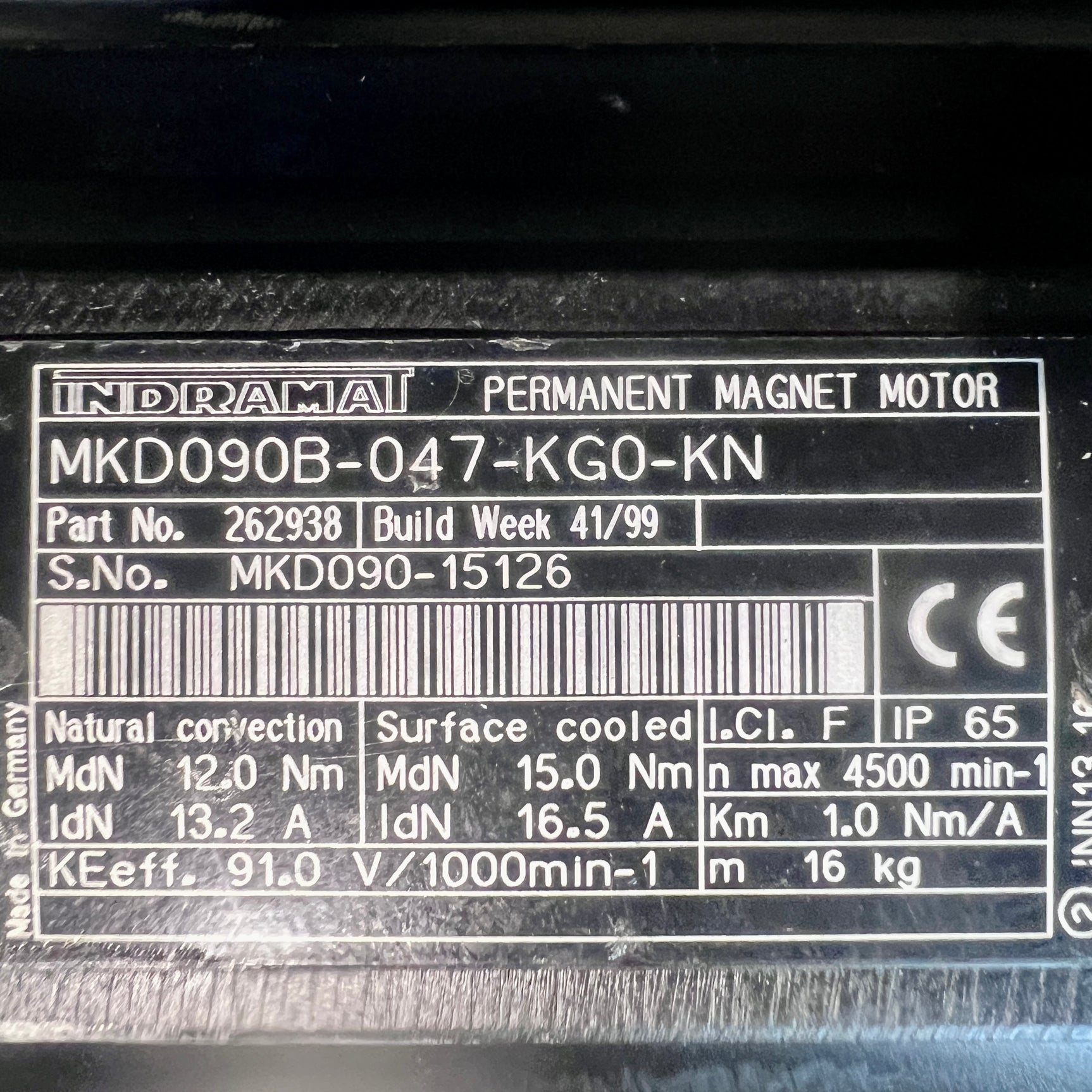Bosch Rexroth Indramat Servomotor MKD090B047KG0KN Art.-Nr. 262938 HOMAG BOF BAZ – Ansicht 8