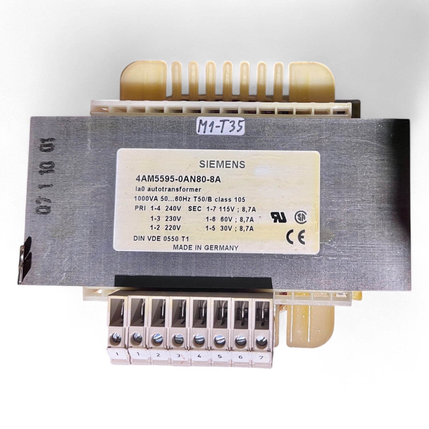 Siemens Autotransformator 1000 VA 240→115/60/30 V – 4AM5595-0AN80-8A | Step-Down | Control (aut.) – Ansicht 3