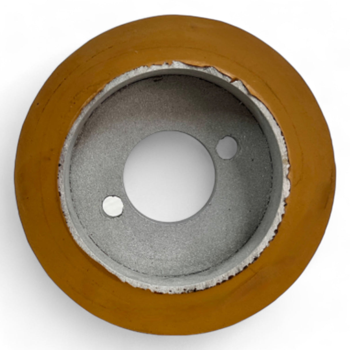 Vorschubrolle 110 x 50 mm Polyurethan (PU R / PU) mit Stahlkern – Ø35 mm Bohrung – Teilkreis 8,5 x 48 – für HolzHer