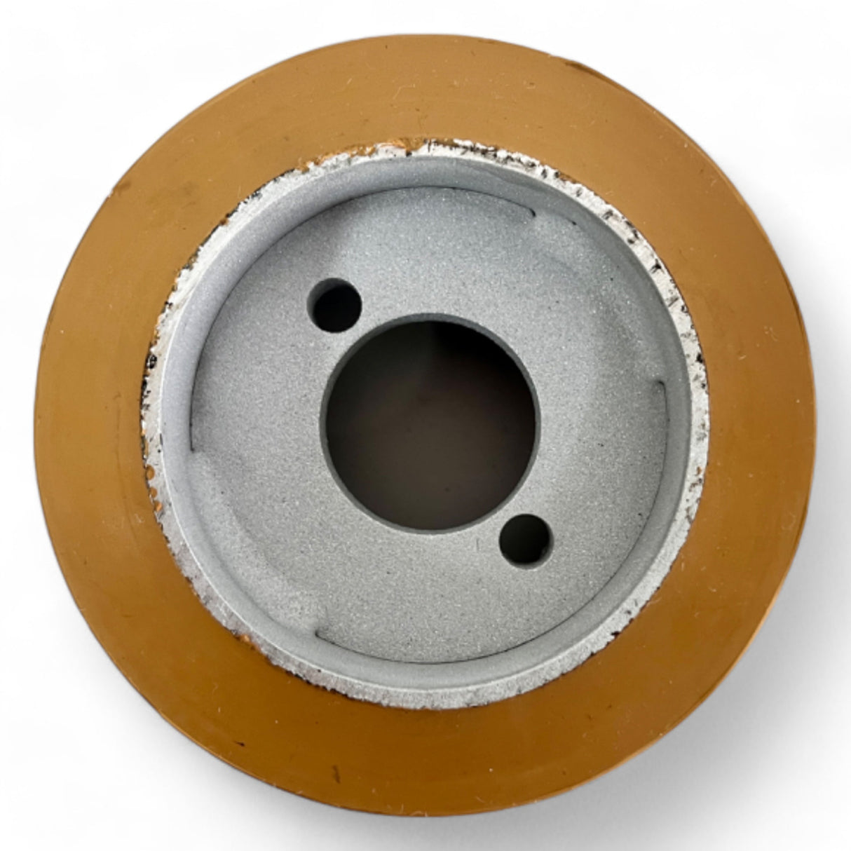 Vorschubrolle 110 x 50 mm Polyurethan (PU R / PU) mit Stahlkern – Ø35 mm Bohrung – Teilkreis 8,5 x 48 – für HolzHer