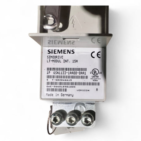 Siemens SIMODRIVE 611 U 1-Achs-Regelung Art.-Nr. 6SN1118-1NJ01-0AA1 + LT-Modul INT. 15A Art.-Nr. 6SN1123-1AA00-0AA1 geeignet