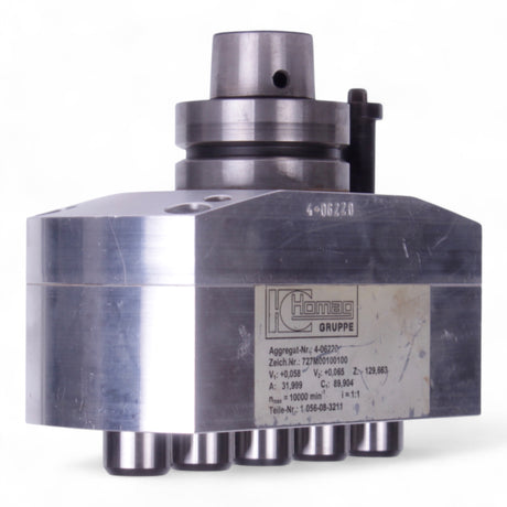 Homag Bohraggregat 1-056-08-3211 Adapteraggregat Wechselaggregat Bohrer 5 Spindelig 32 mm Teilung