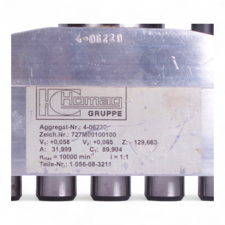 Homag Bohraggregat 1-056-08-3211 Adapteraggregat Wechselaggregat Bohrer 5 Spindelig 32 mm Teilung – Ansicht 15