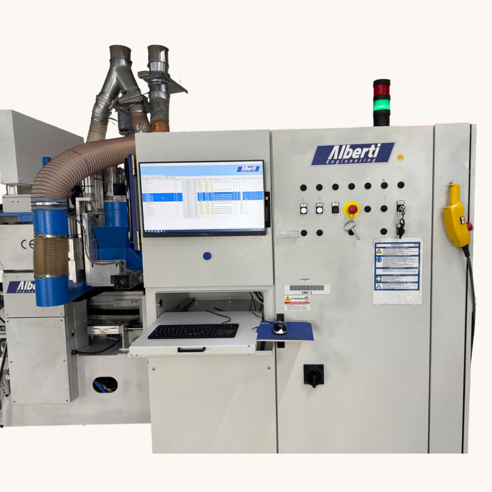 ALBERTI VECTOR CN CNC Vertikalbohrmaschine Fräsmaschine Dübeleintreibmaschine Beschlagsetzmaschine 6-seitig – Ansicht 12