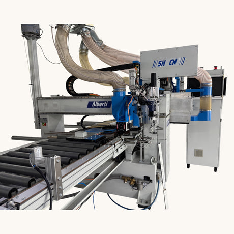 ALBERTI VECTOR CN CNC Vertikalbohrmaschine Fräsmaschine Dübeleintreibmaschine Beschlagsetzmaschine 6-seitig – Ansicht 15