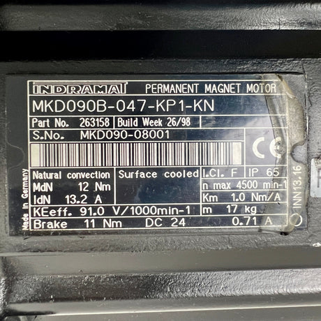 INDRAMAT REXROTH MKD090B-047-KP1-KN Servomotor mit Alpha Getriebe SP 100-M01-10-431-000 – Ansicht 9