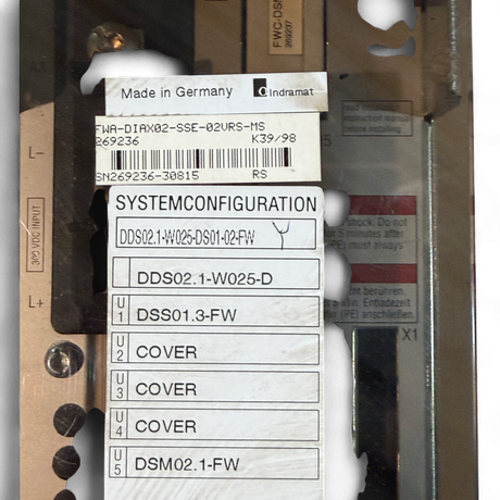 Bosch Rexroth Indramat Servoregler DDS02.1-W025-D für Homag BAZ 32 Digital AC Servo Controller Art.-Nr. DDS02.1-W025-D