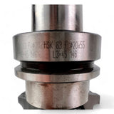 HSK 63 F Aufnahme Bohrungswerkzeug mit 2 HW Werkzeugen D=63 Z=3 HSK 63F 20x55 L3=45 146 – Ansicht 12