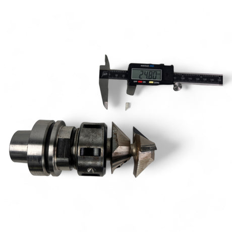 HSK 63 F Spannzangenfutter mit Spannzange und HW Profilfräser Ø 56 mm 2 HW Fasefräsern , Z=3 – Ansicht 8