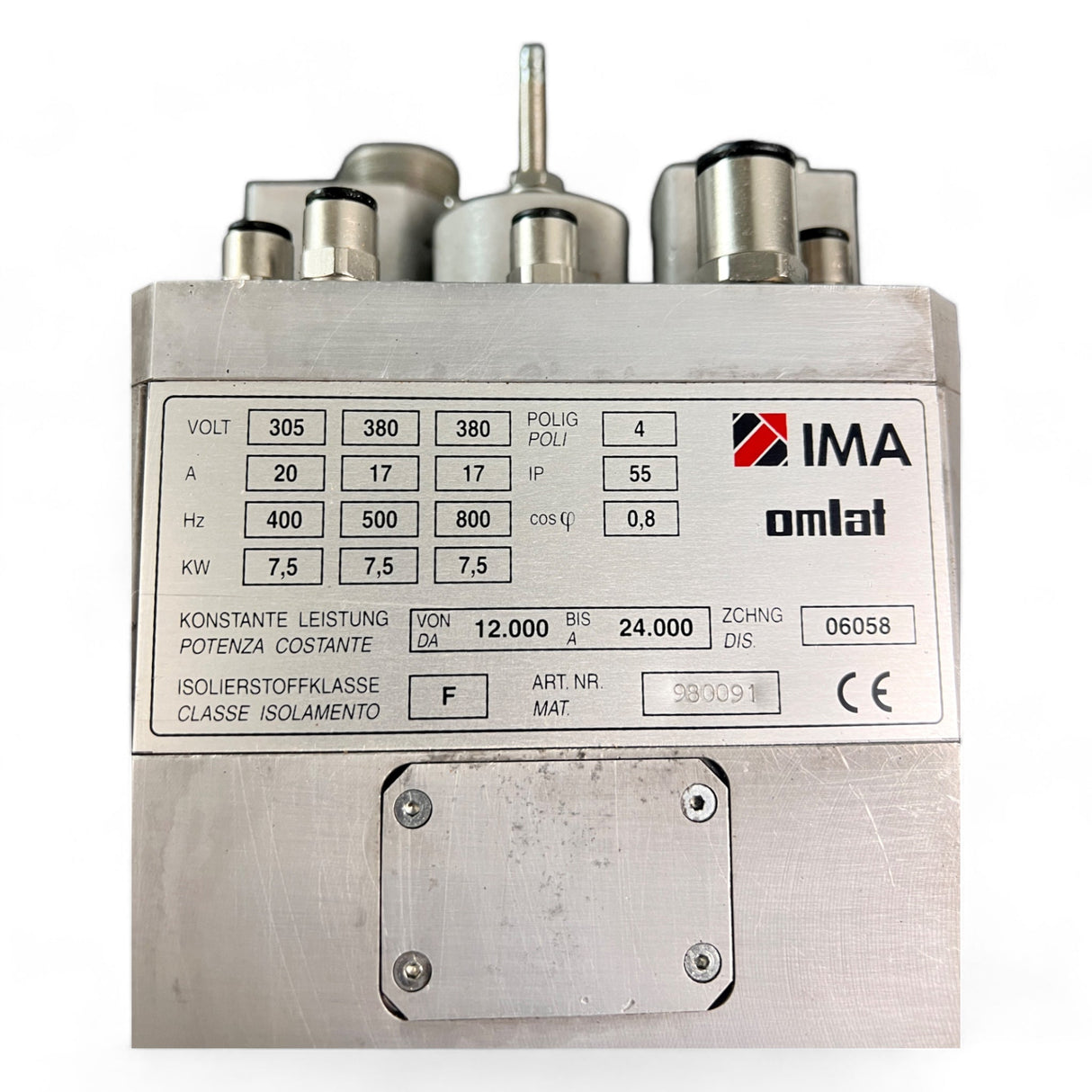 OMLAT IMA Hauptspindel 6058 980091 7,5 KW Spindel mit ( C Achse ) W-Achse – Ansicht 7